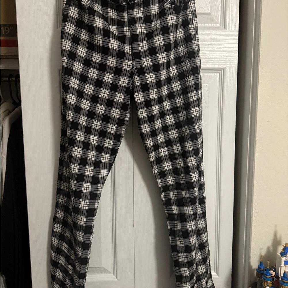 Hollister Monochrome Plaid Trousers